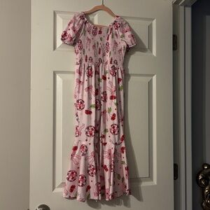 Charming Pink Cherry Nightgown for Kids